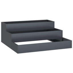 Berkfield Modern Garden Planter Anthracite 90 X 90 X 35 Cm Steel