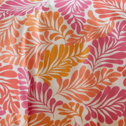 Appletree Carmen 100% Cotton Palm Leaf Print Pink Duvet Cover Set - thumbnail 3