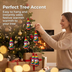 CLEFFNS 16Pcs Christmas Snowman Ornaments For Tree Decoration Santa Hats Scarves Snowman Christmas Tree Ornaments For Holiday Party Decor - thumbnail 5