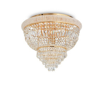 Ideal Lux Luminosa Dubai 6 Light Ceiling Light Chandelier Brass, E14