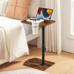 Height Adjustable 360 Degree Rotating Sofa Bedside Side Table - thumbnail 4