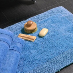 Allure Bath Fashions Elegance Reversible Heavyweight Bath Mat - Cornish Blue - thumbnail 3