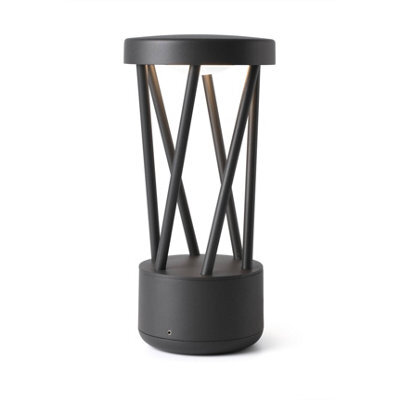 Luminosa Lighting Luminosa Twist Outdoor Led Dark Grey Pedestal Lamp 10W 3000K Ip65 - image 1