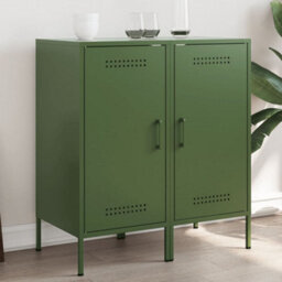 Berkfield Sideboards 2 Pcs Olive Green 36X39X79 Cm Steel - thumbnail 1