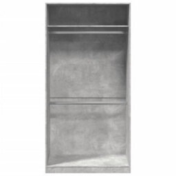 Vidaxl Wardrobe Concrete Grey 100X50X200 Cm Engineered Wood - thumbnail 4