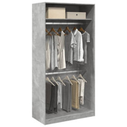 Vidaxl Wardrobe Concrete Grey 100X50X200 Cm Engineered Wood - thumbnail 1