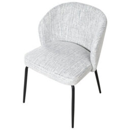 Beliani Set Of 2 Dining Chairs Zana Fabric White/ Blue - thumbnail 8
