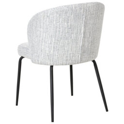 Beliani Set Of 2 Dining Chairs Zana Fabric White/ Blue - thumbnail 7