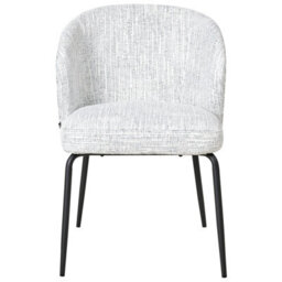 Beliani Set Of 2 Dining Chairs Zana Fabric White/ Blue - thumbnail 6