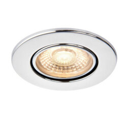 Luminosa Lighting Luminosa Shieldeco 500 Cct Tiltable Light 5W Recessed Downlight Chrome Effect Plate - thumbnail 3