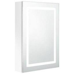Berkfield Led Bathroom Mirror Cabinet Shining White 50X13X70 Cm - thumbnail 2