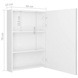 Berkfield Led Bathroom Mirror Cabinet Shining White 50X13X70 Cm - thumbnail 8