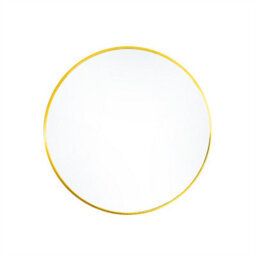 Living And Home Gold Round Wall Mounted Framed Bathroom Mirror Vanity Mirror 40 Cm - thumbnail 5