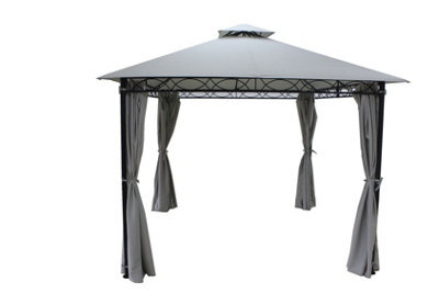 Glendale Garden & Leisure Glendale Marco Polo Gazebo 4X3 Grey - image 1