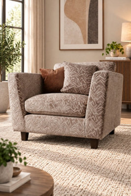 Loft Home Victoria Woven Patterns Fabric Armchair - image 1
