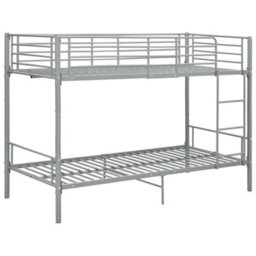 Berkfield Bunk Bed Grey Metal 90X200 Cm - thumbnail 2