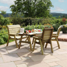Freya 4 Seater Outdoor Dining Set Garden Dining Set By Zest Outdoor Living - thumbnail 2