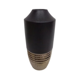 Vanity Living 40.5Cm Black And Textured Bronze Ceramic Vase For Home Decor - thumbnail 6