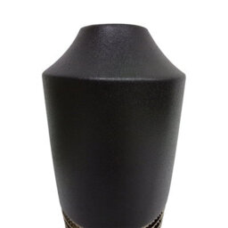 Vanity Living 40.5Cm Black And Textured Bronze Ceramic Vase For Home Decor - thumbnail 4