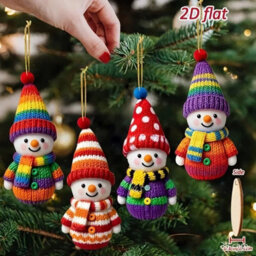 Amorly 12Pack Wooden Snowman Hanging Ornaments, Vibrant Cute Christmas Tree Decor, Winter Wooden Crafts For Wreath, Indoor Decoration - thumbnail 7