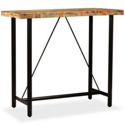 Berkfield Bar Table Solid Reclaimed Wood 120X60X107 Cm - thumbnail 8