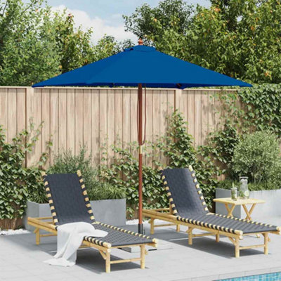 Walplus Garden Parasol With Wooden Pole Blue 150X200 Cm - image 1