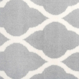 Loomed Grey White Classic Trellis Living Room Rug 120X170Cm - thumbnail 3