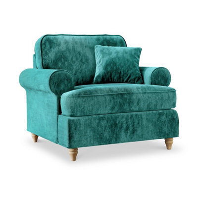 Alfie Emerald Armchair For Living Room - Fully Assembled By Roseland Furniture - image 1