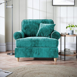 Alfie Emerald Armchair For Living Room - Fully Assembled By Roseland Furniture - thumbnail 2