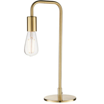 Modern Hangman Table Lamp Brass Industrial Metal Arm Bedside Desk Light Base - image 1