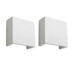 First Choice Lighting Set Of 2 Michele - White G9 Plaster Wall Lights - thumbnail 1