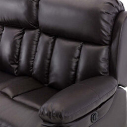 More4Homes Chester Electric Recliner Bonded Leather 2+3 Seater Sofa Set (Brown) - thumbnail 7