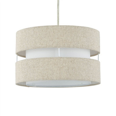 First Choice Lighting Benni - Natural Linen 26Cm Pendant Shade - image 1