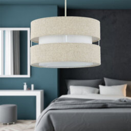 First Choice Lighting Benni - Natural Linen 26Cm Pendant Shade - thumbnail 5