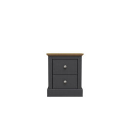 Wyld Haus Ardee 2-Drawer Dark Grey And Natural Oak Bedside Table - thumbnail 2