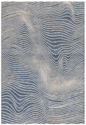 Modern Blue Easy To Clean Abstract Rug For Living Room & Bedroom-200Cm X 290Cm - thumbnail 5