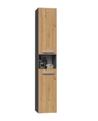 Nel Iii Bathroom Cabinet Antracite Artisan Oak - image 1