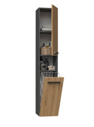 Nel Iii Bathroom Cabinet Antracite Artisan Oak - thumbnail 4