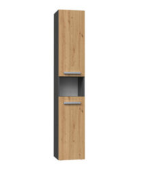 Nel Iii Bathroom Cabinet Antracite Artisan Oak - thumbnail 2