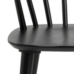 Wyld Haus Set Of 2 Black Rubberwood Dining Chairs Modern Slatted Back - thumbnail 6