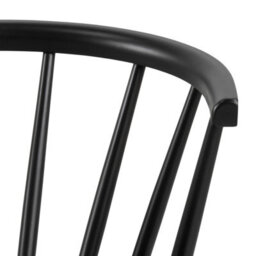 Wyld Haus Set Of 2 Black Rubberwood Dining Chairs Modern Slatted Back - thumbnail 5