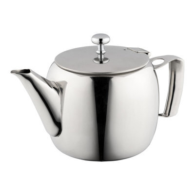 Café Olé Universal 9000 Stainless Steel Teapot 1140Ml, Mirror Finish, 18/8 Stainless Steel, Cool Touch Handle, Serves 4-5 Mugs - image 1