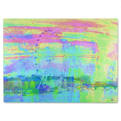 Benjamin Tate Design Fuzzy London Glass Chopping Boarddesigner Style - image 1