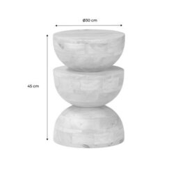Sweeek - Wooden Side Table Sita Natural 30X30X45 Cm - thumbnail 5