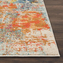Pink Multi Rug, Stain-Resistant Graphics Rug, 6mm Thick Abstract Rug, Pink Multi Modern Rug For Bedroom-122Cm (Circle) - thumbnail 5