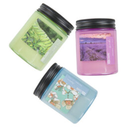 Beliani Set Of 3 Scented Candles Fruity Bloom Soy Wax Fresh Notes Floral Notes - thumbnail 4