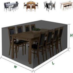 Protective Cover For Garden Furniture, Table And Chair Silver, 200X200X80Cm - thumbnail 2