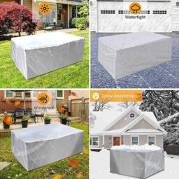 Protective Cover For Garden Furniture, Table And Chair Silver, 200X200X80Cm - thumbnail 6
