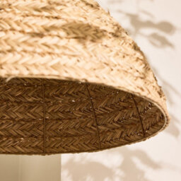 Dibor Traditional Seagrass Plaid Dome Easy Fit Decor Ceiling Shade H30 X D57Cm - thumbnail 3