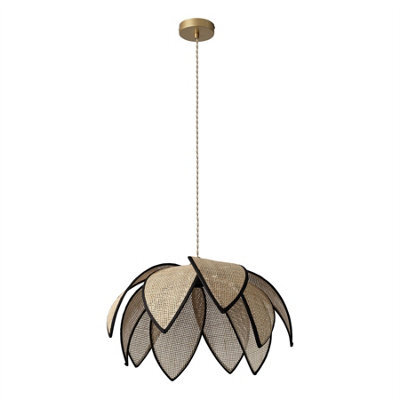 Osram Decor Rattan Lotus Pendant Ceiling Light 480 E27 Brown - image 1